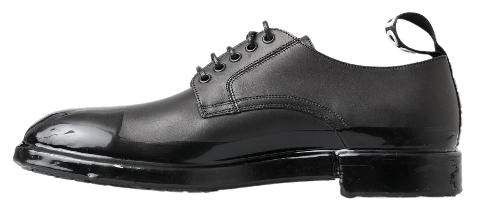 Chaussures Derby à lacets élégantes en cuir Dolce & Gabbana en noir