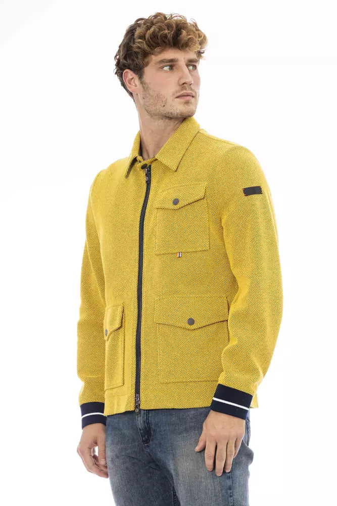 Distretto12 Yellow Cotton Men Jacket