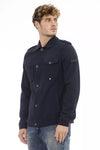 Distretto12 Blue Cotton Men Jacket