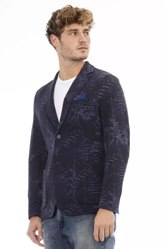 Distretto12 Blue Cotton Mens Blazer