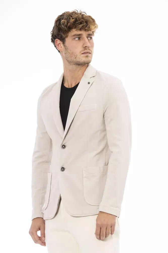 Distretto12 Beige Cotton Men Blazer