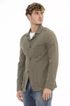 Distretto12 Green Cotton Men Blazer