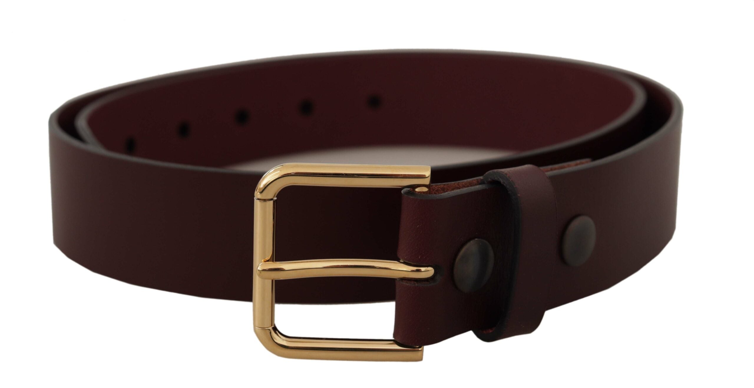 Ceinture en cuir marron chic Dolce & Gabbana – Élégance intemporelle