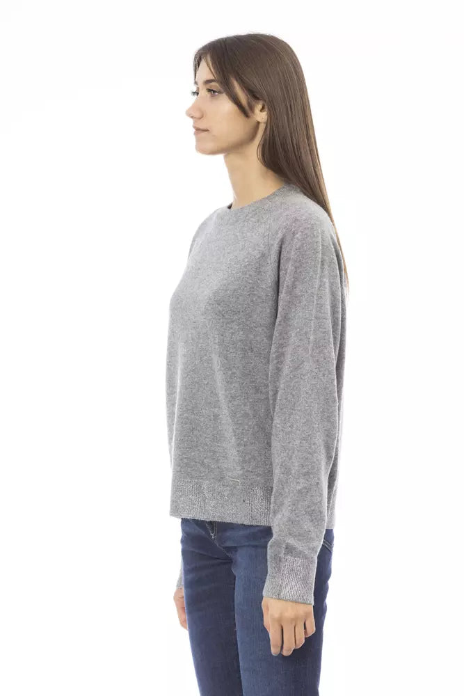 Baldinini Trend „Grauer Wollpullover für Damen“