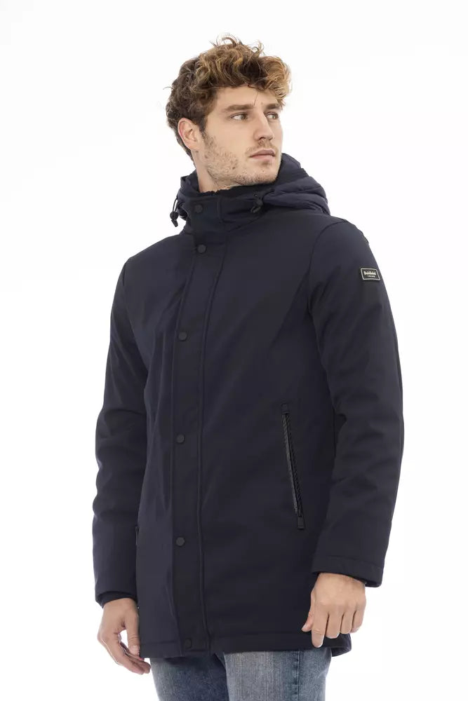 Baldinini Trend Blue Polyester Men Jacket