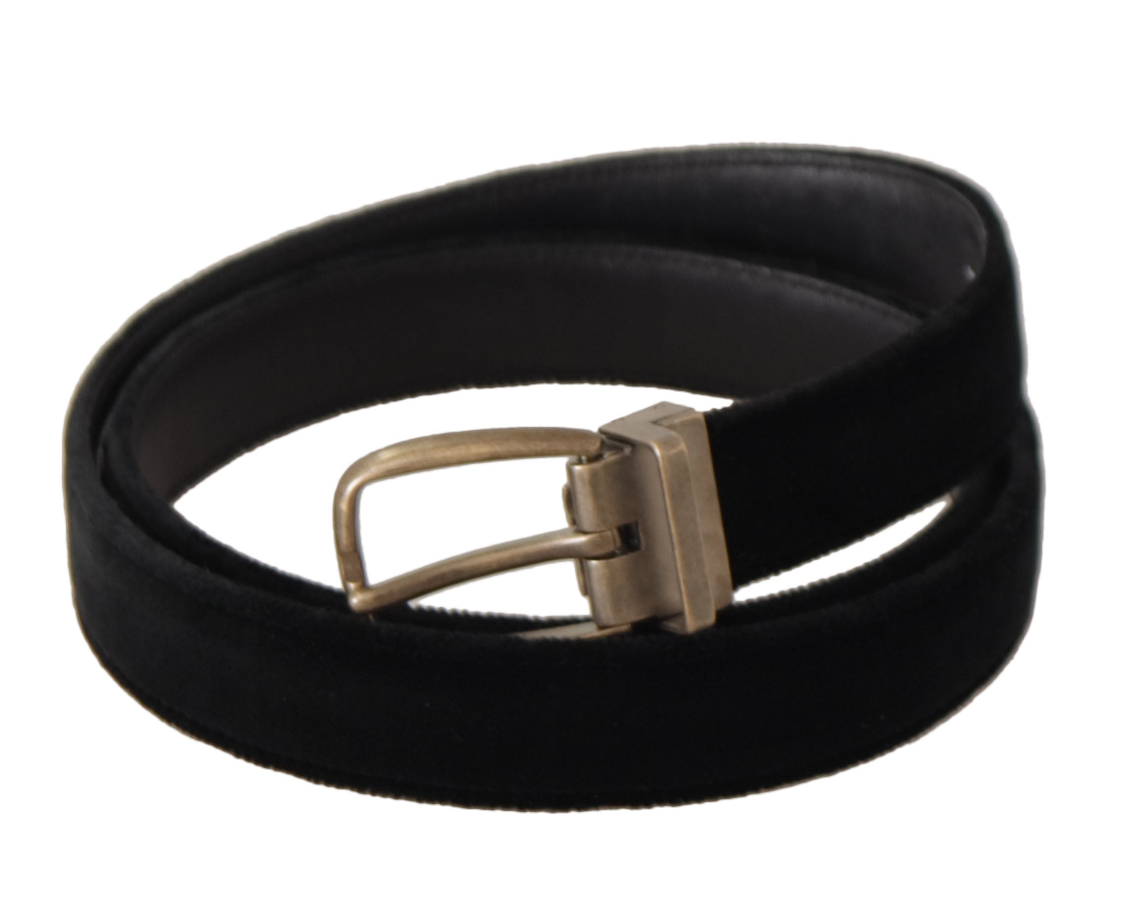 Ceinture de créateur élégante en cuir noir Dolce & Gabbana