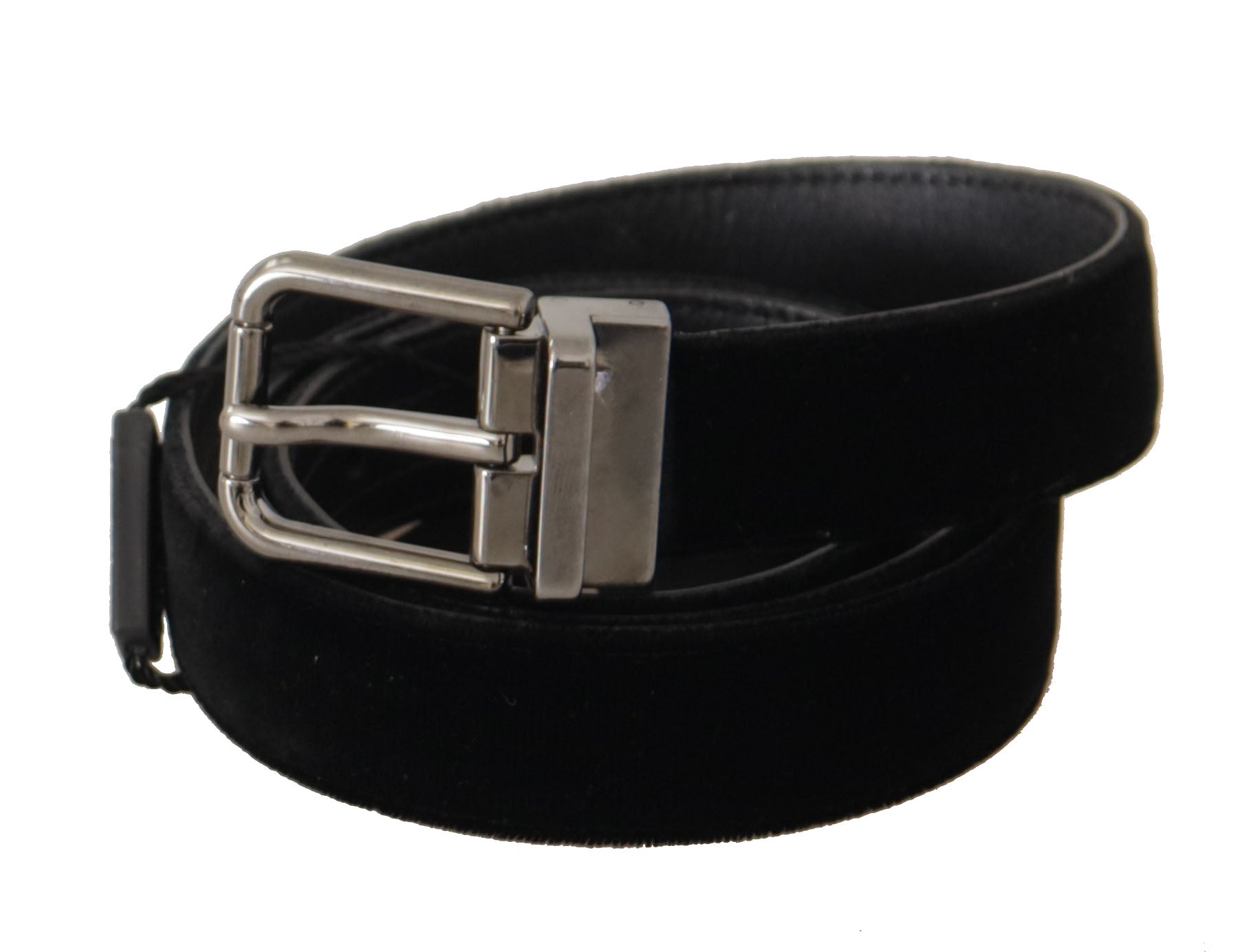 Ceinture élégante en cuir et coton noir Dolce & Gabbana D&G