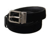 Ceinture élégante en cuir et coton noir Dolce &amp; Gabbana D&amp;G