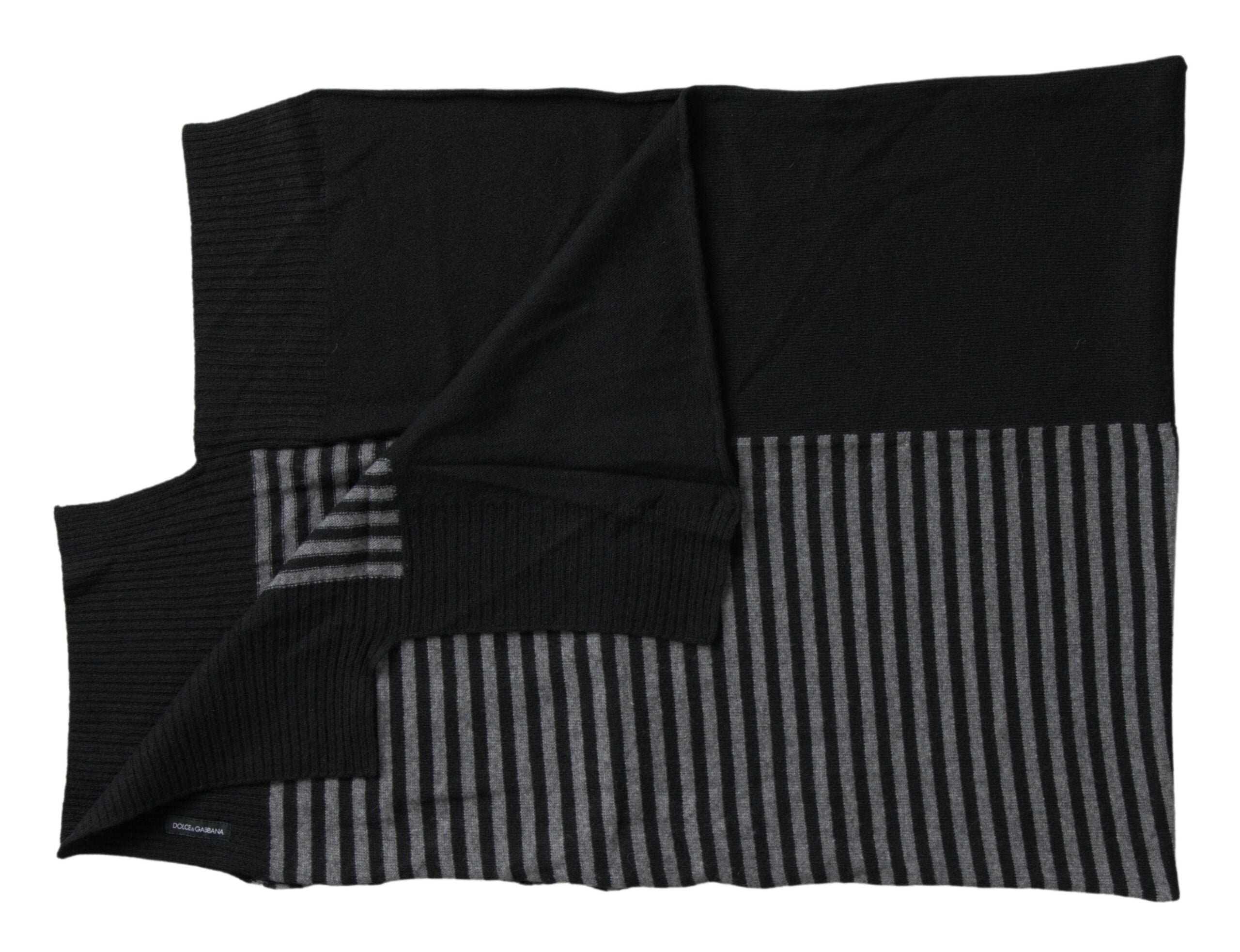 Dolce & Gabbana Elegant Striped Wool Blend Men's Scarf