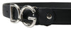 Ceinture élégante en cuir noir Dolce &amp; Gabbana avec boucle en métal