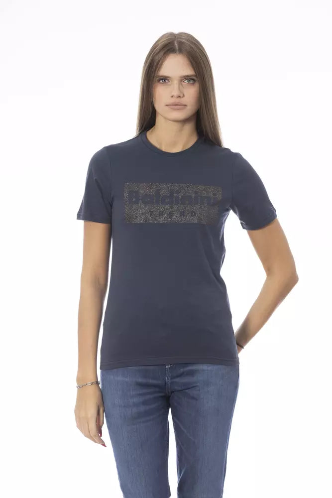 T-shirt en coton bleu tendance Baldinini pour femme