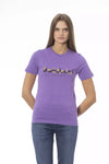 T-shirt en coton violet pour femme Baldinini Trend