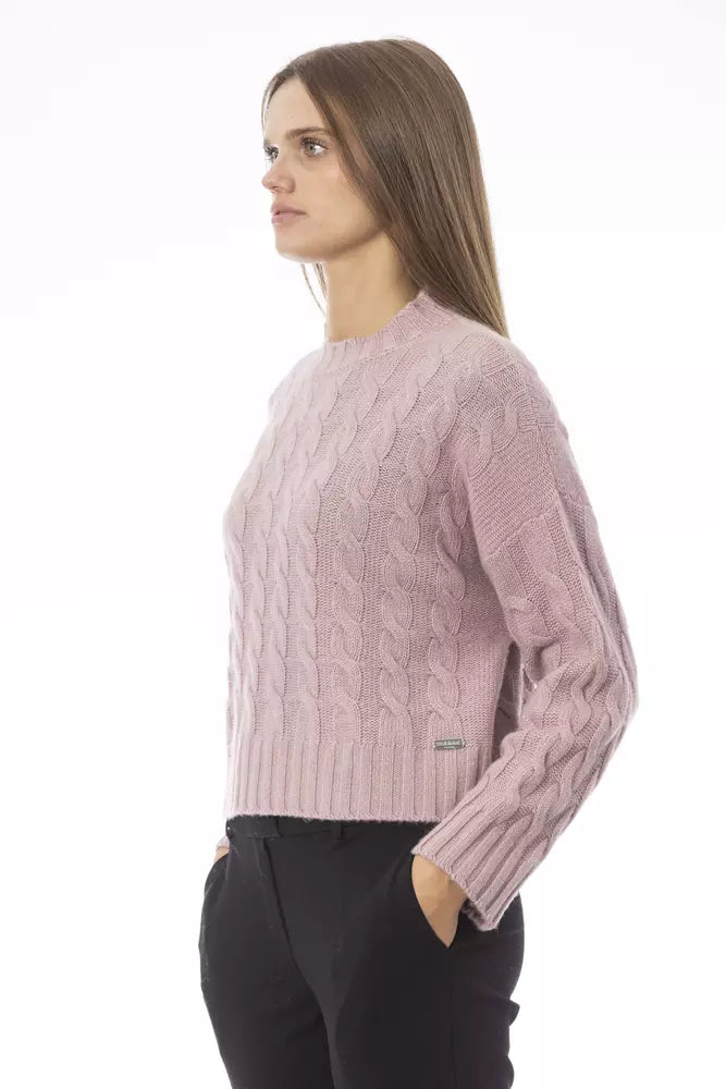 Pull en laine rose tendance Baldinini pour femme