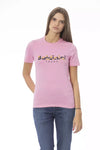 T-shirt en coton rose pour femme Baldinini Trend