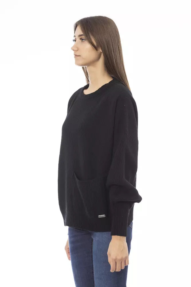 Pull en cachemire noir pour femme Baldinini Trend