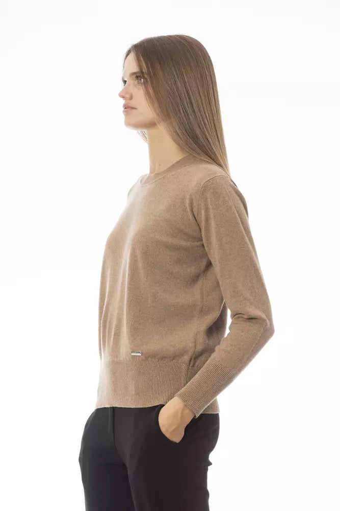 Baldinini Trend Beige Wollpullover für Damen