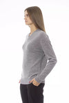 Baldinini Trend Grauer Wollpullover für Damen