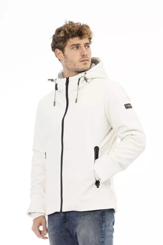 Baldinini Trend White Polyester Men Jacket