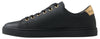 Dolce &amp; Gabbana – Klassische Sneakers aus schwarzem und goldenem Leder