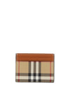 Burberry Chic Multicolor Check Print Card Holder