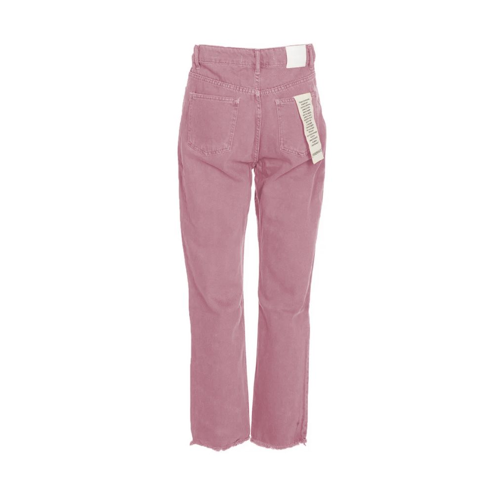 Hinnominate – Schicke Jeans mit unbeschnittener Unterseite in Rosa