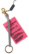 Dolce & Gabbana Chic Pink Leather-Trimmed Keychain