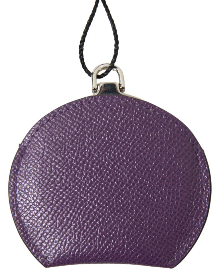 Porte-miroir élégant en cuir violet Dolce & Gabbana