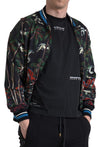 Dolce & Gabbana Chic Black Palm Tree Bomber Sweatshirt