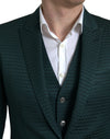 Dolce & Gabbana Emerald Elegance Slim Fit 3-Piece Suit