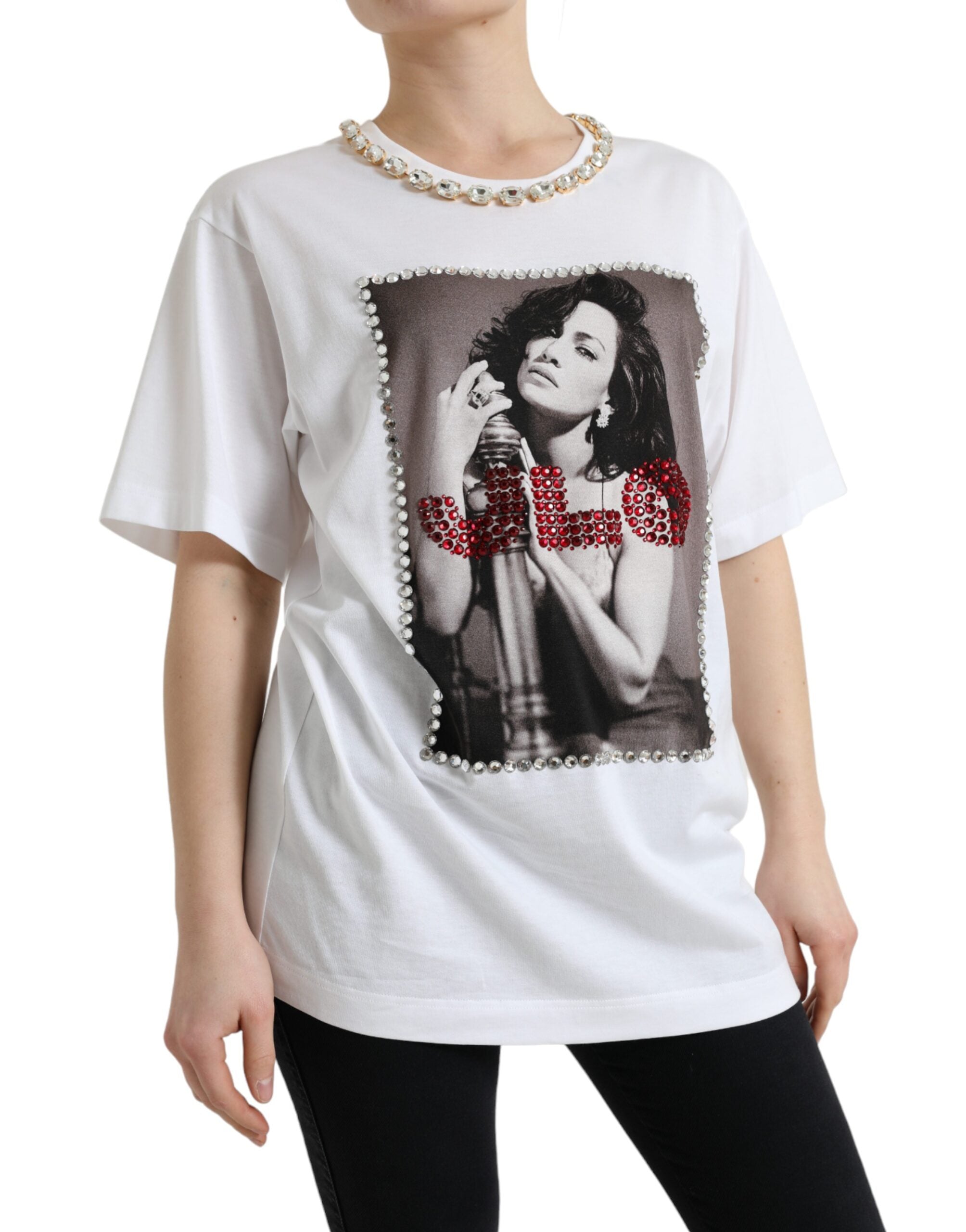 T-shirt Dolce & Gabbana J.Lo Portrait Crystal – Édition limitée