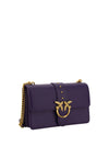 Mini sac à bandoulière élégant violet avec accents dorés de PINKO