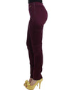 John Galliano Elegante violette Slim-Hose