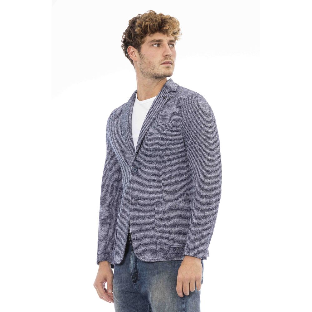 Distretto12 Blauer Polyester-Blazer für Herren