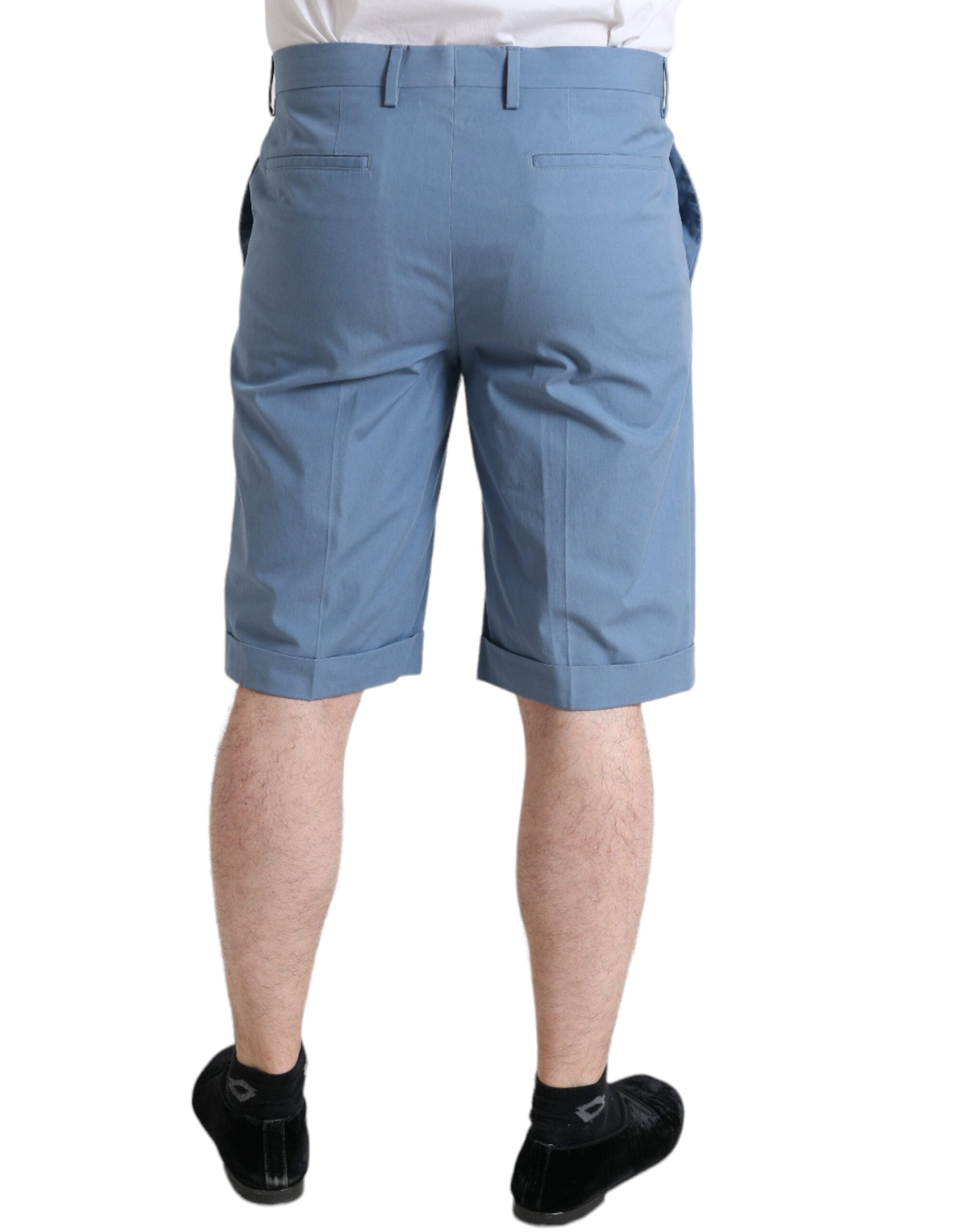 Dolce & Gabbana Himmelblaue Bermudashorts aus Baumwolle