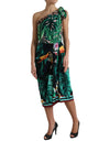 Dolce &amp; Gabbana One-Shoulder-Kleid mit tropischem Dschungel-Print