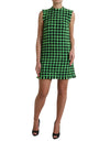 Dolce & Gabbana Elegant Houndstooth Knitted Mini Dress