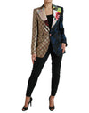 Blazer patchwork multicolore élégant Dolce &amp; Gabbana