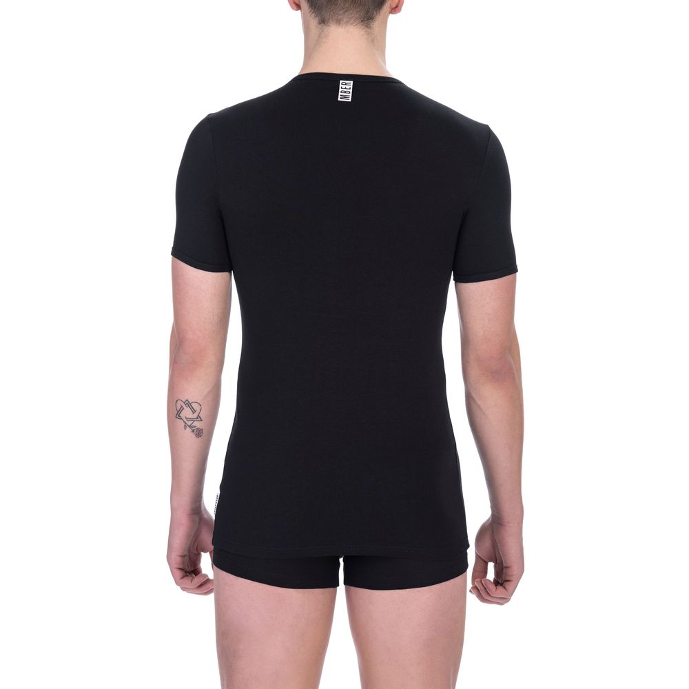 Bikkembergs Schwarzes Baumwoll-T-Shirt für Herren