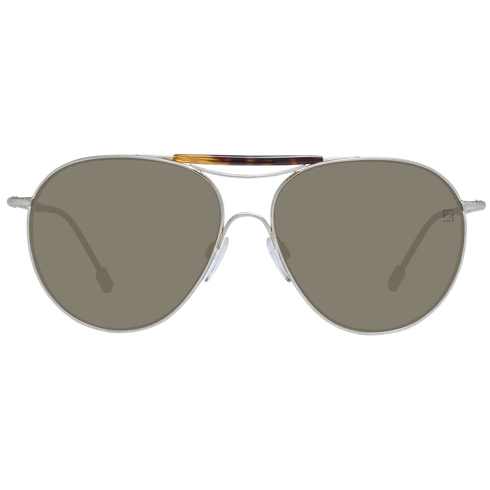 Lunettes de soleil pour hommes Zegna Couture Gris