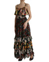 Robe longue fleurie en soie vibrante Dolce &amp; Gabbana