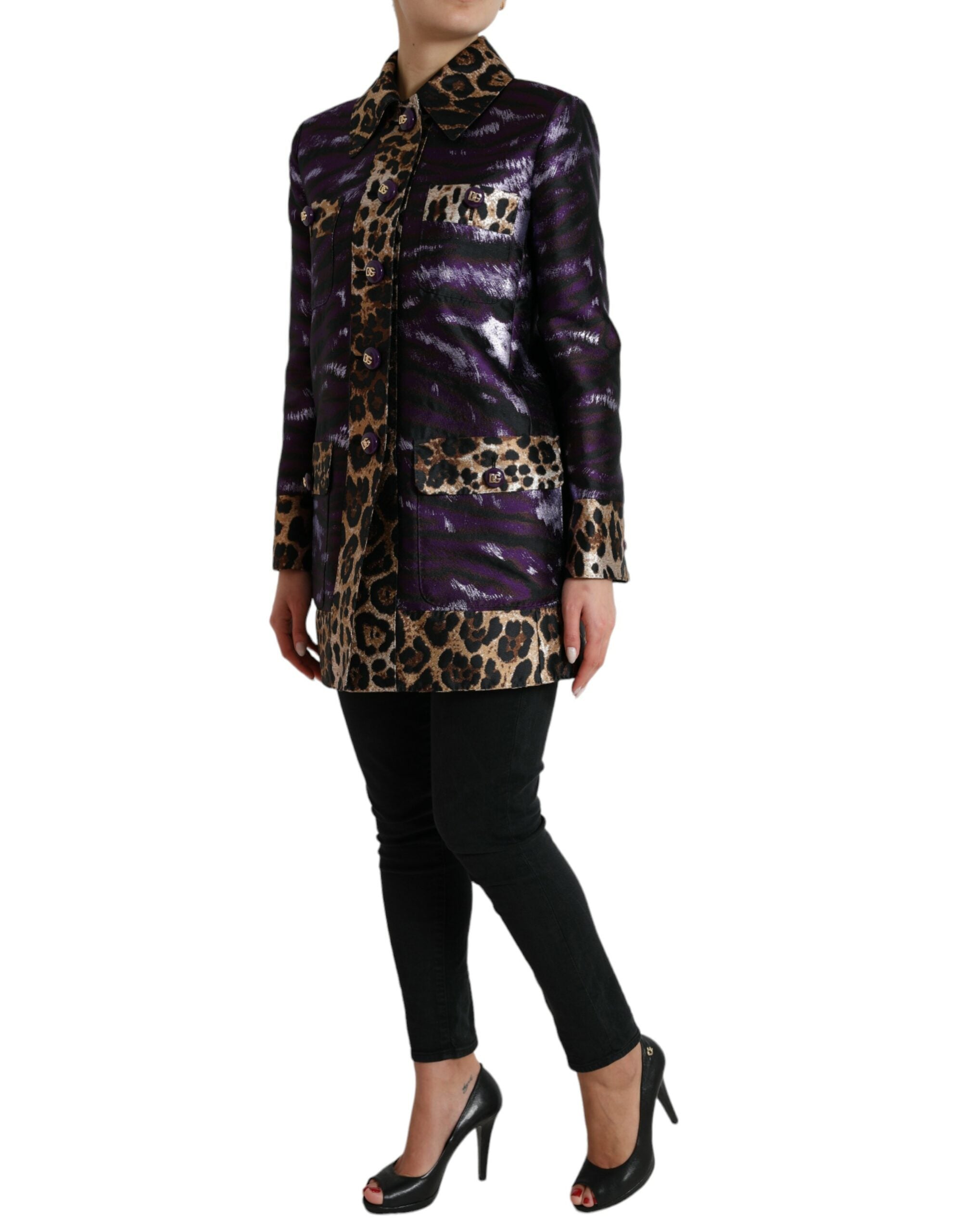 Dolce & Gabbana – Exquisiter Jacquard-Trenchcoat mit Tigermotiv