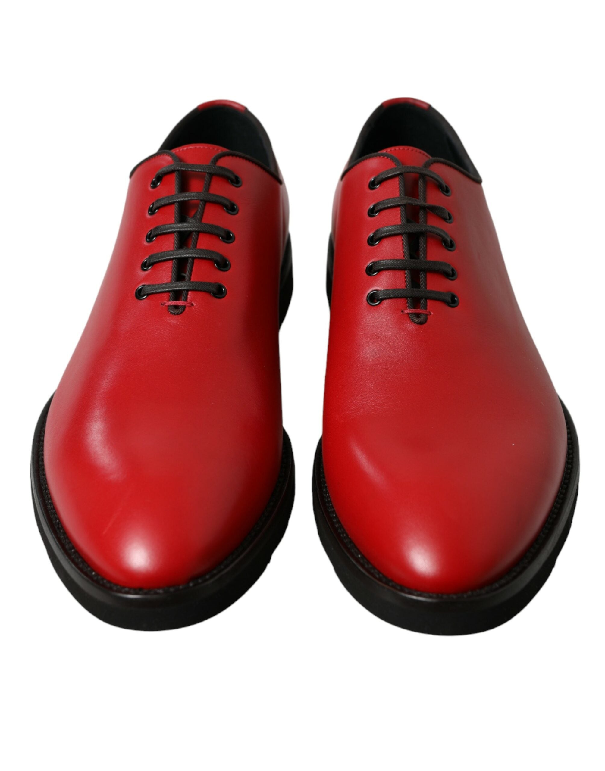 Chaussures habillées Oxford en cuir rouge élégantes Dolce & Gabbana