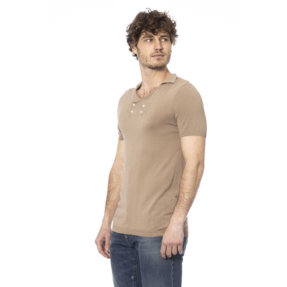 Distretto12 Beige Cotton Men Polo Shirt