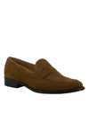 Saxone of Scotland Elegant Tan Brown Suede Loafers for Men