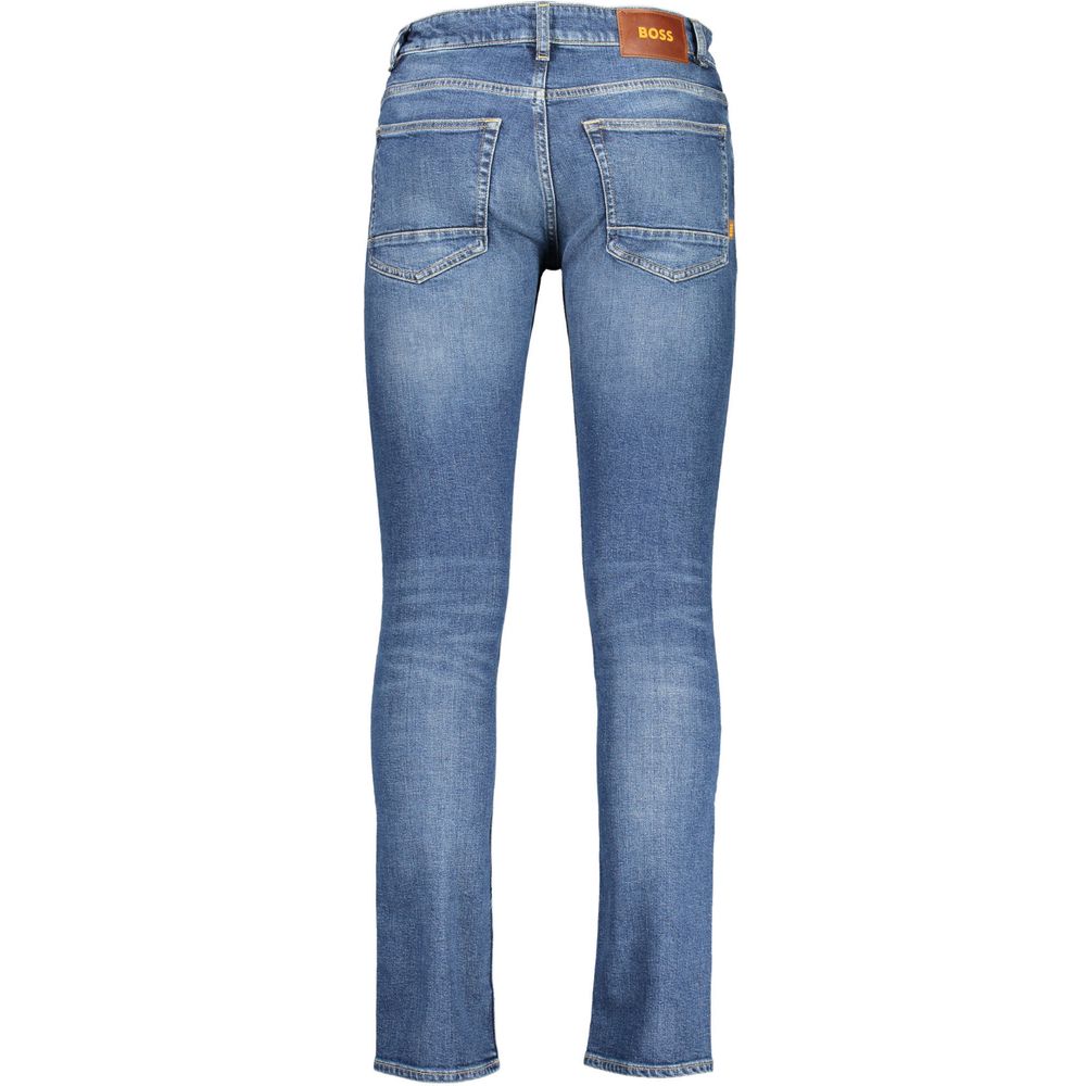 Hugo Boss Blue Cotton Men's Slim Jeans