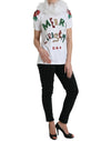 Dolce &amp; Gabbana Elegantes Baumwoll-T-Shirt mit Pailletten