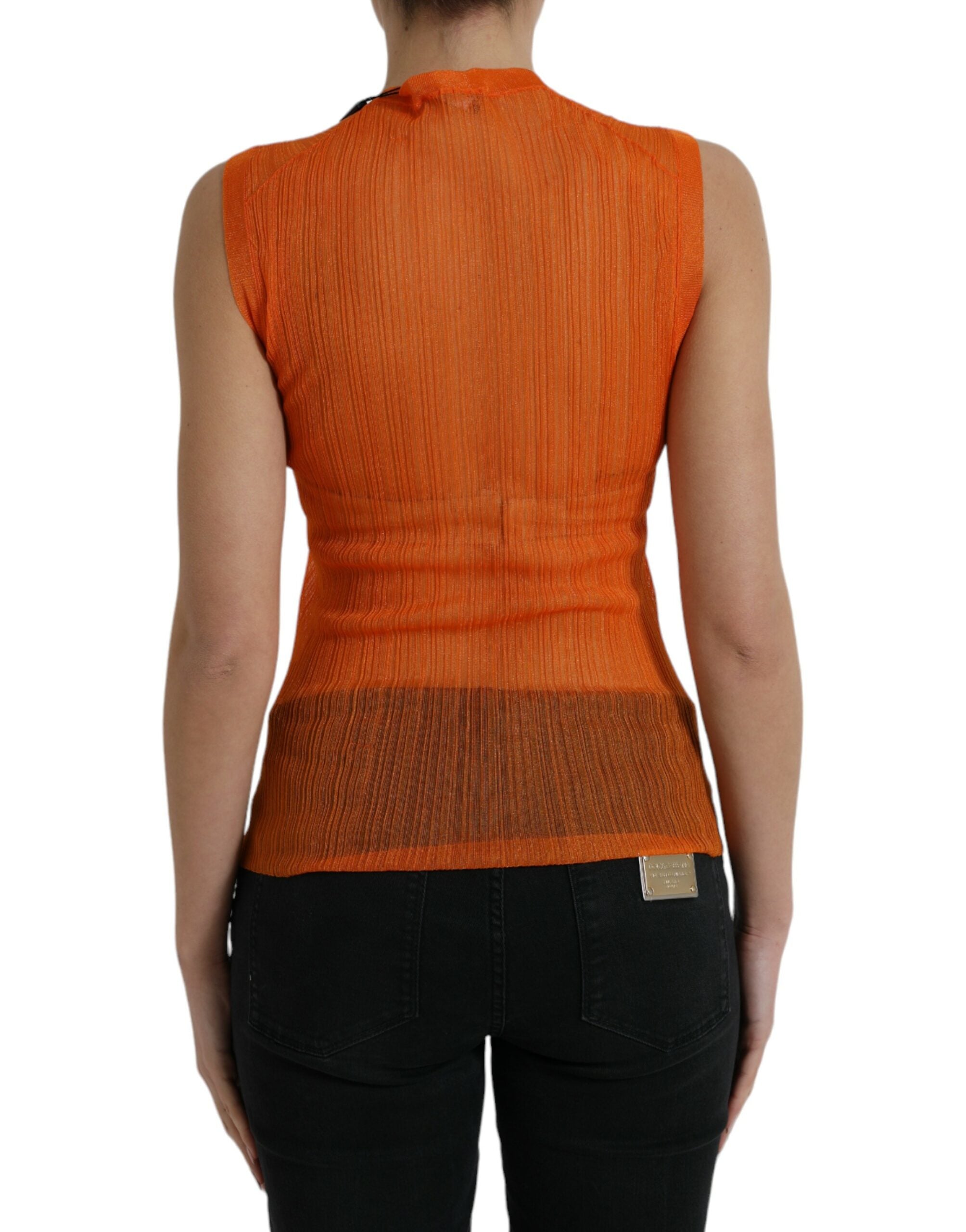 Dolce & Gabbana Schickes Tanktop mit Rundhalsausschnitt in Orange