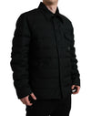 Dolce &amp; Gabbana Elegante schwarze wattierte Parkajacke