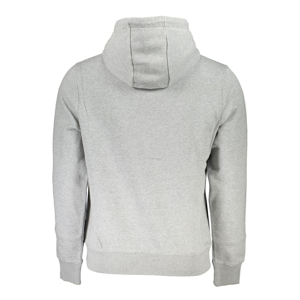 Napapijri Gray Cotton Men Hooded Sweater