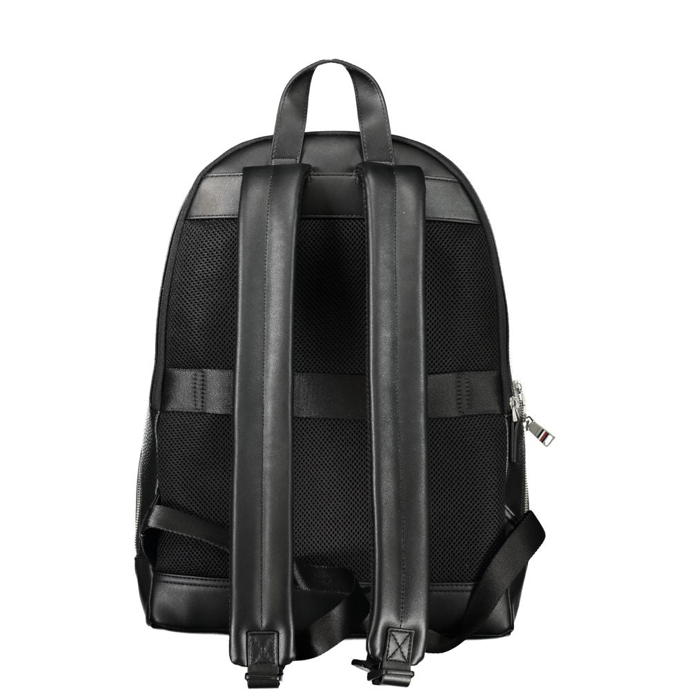 Tommy Hilfiger Black Polyethylene Men Backpack